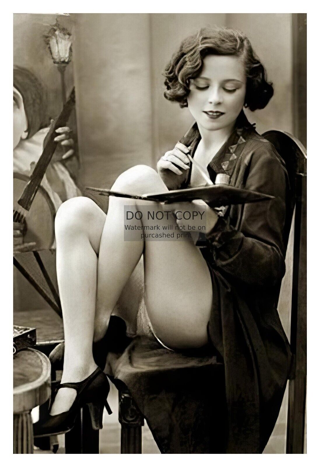 GORGEOUS SEXY FLAPPER GIRL 1920s VINTAGE 4X6 PHOTO