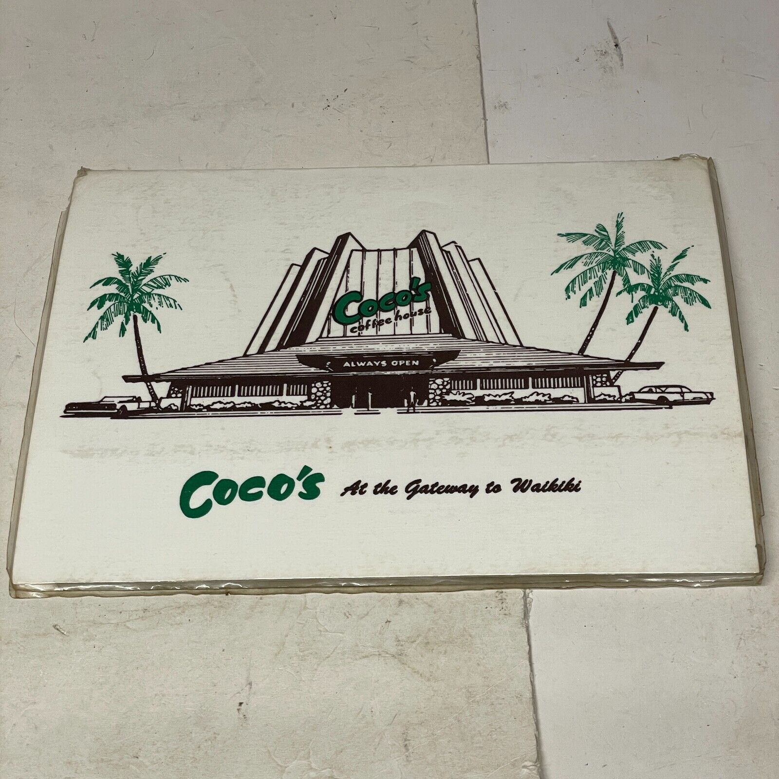 Vintage Original MENU CoCo\'s Gateway to Waikiki Coffee House 24R HTF RARE Find