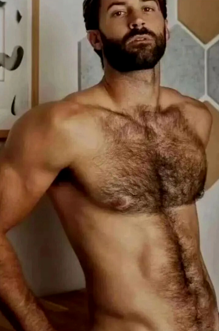 Shirtless Male Hairy Bearded Sexy Man Hunk WOW Beefcake PHOTO 4X6 H385
