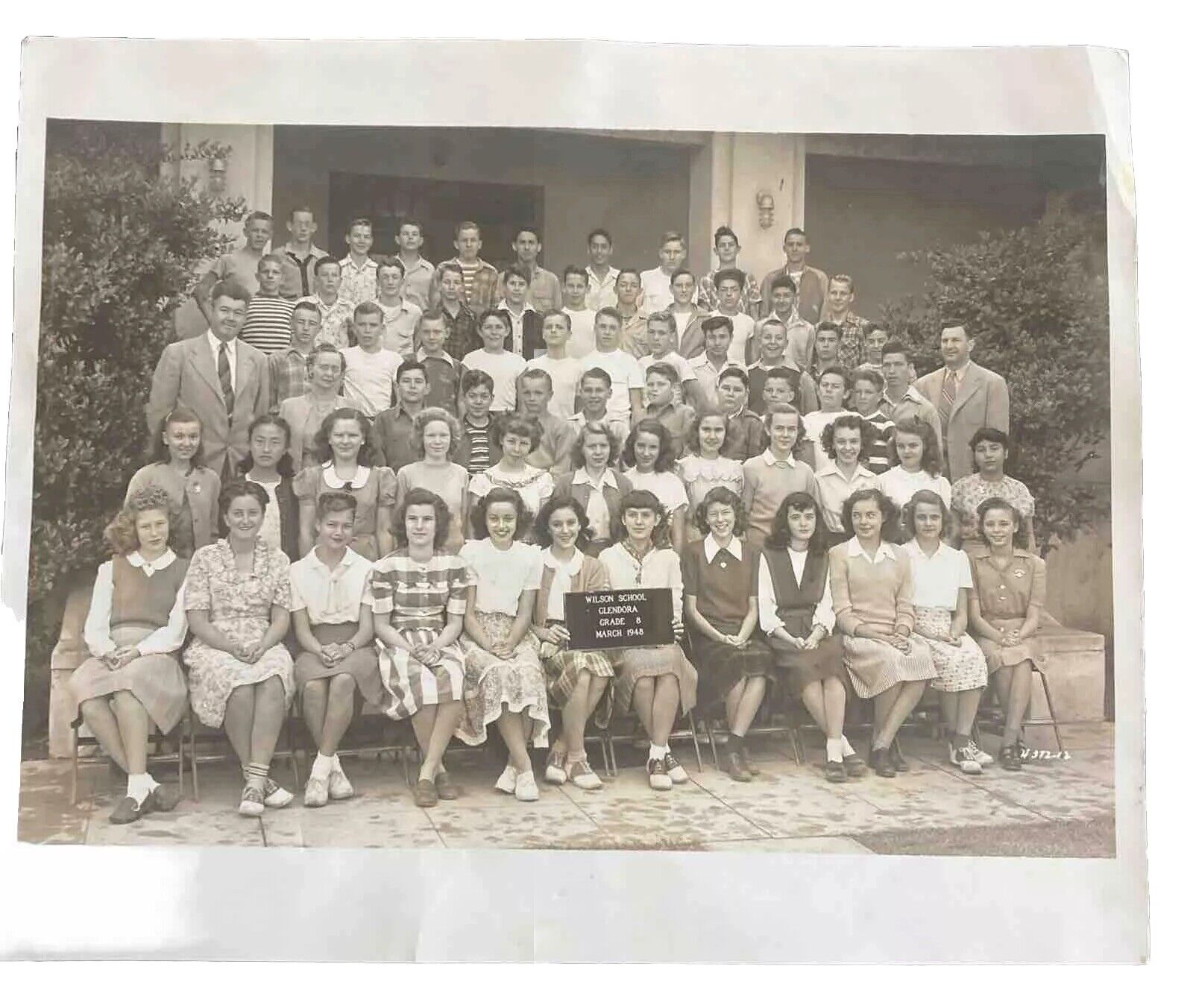 Wilson School Glendora California Middle School Eighth Grade 1948 8 X 10 Photo