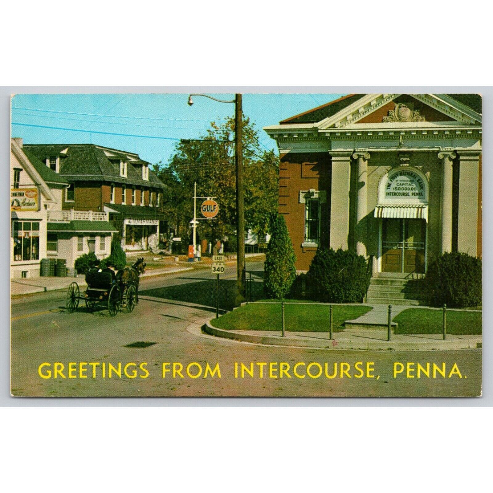 Postcard PA Intercourse Greetings From Heart Of Amishland