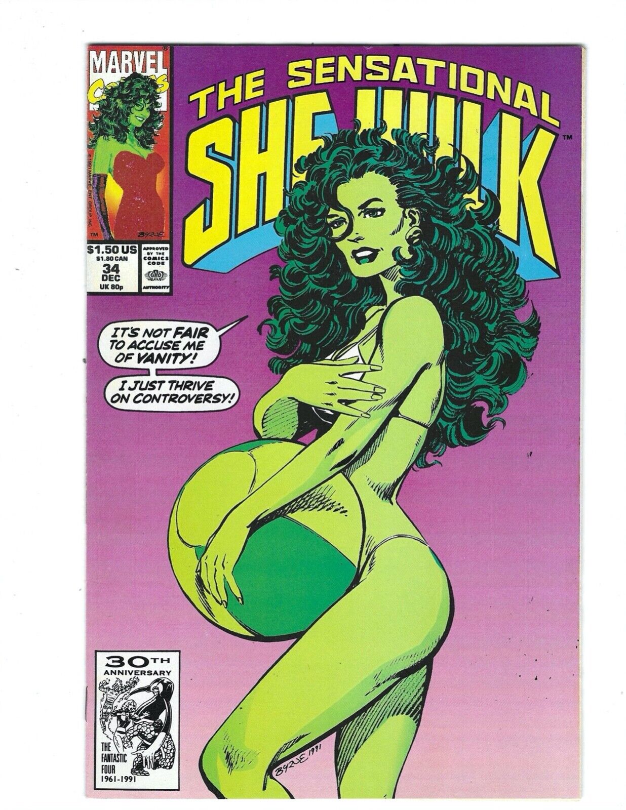 Sensational She Hulk #34 1991 Unread VF/NM or better Vanity Fair Demi Moore