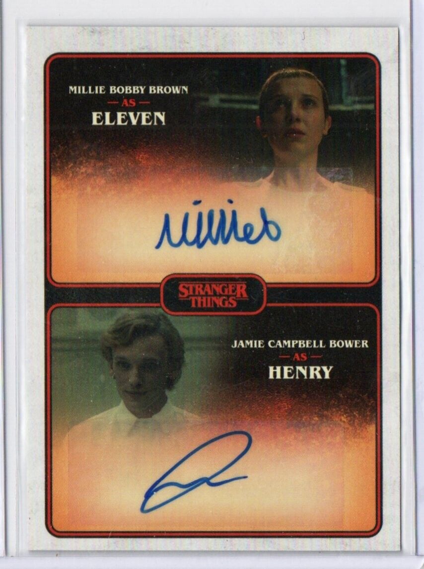 2023 Zerocool Stranger Things 4 MILLIE BOBBY BROWN CAMPBELL BOWER Auto Autograph