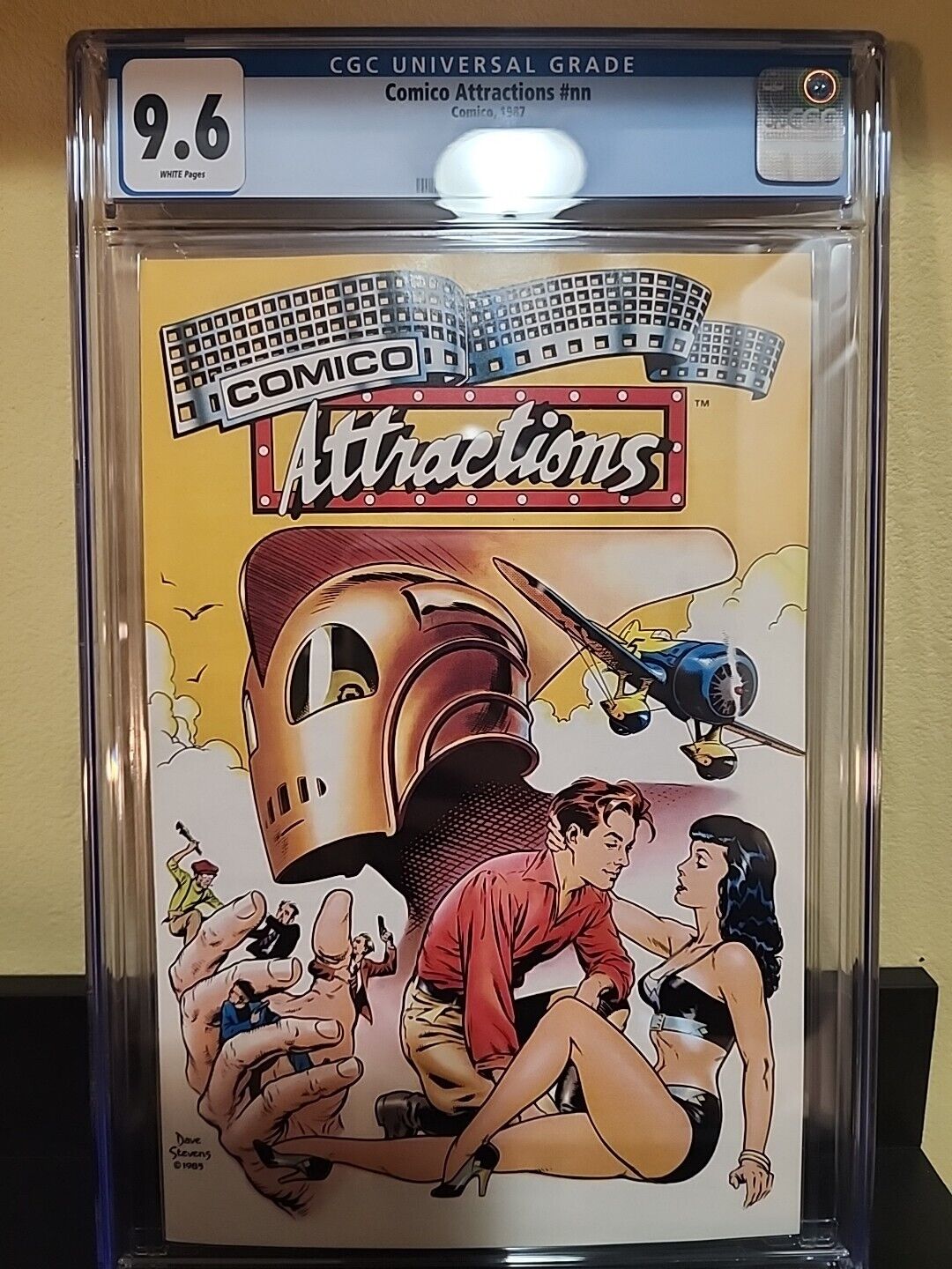 Comico Attractions #nn 1 CGC 9.6 DAVE STEVENS Rocketeer Betty Page Art 