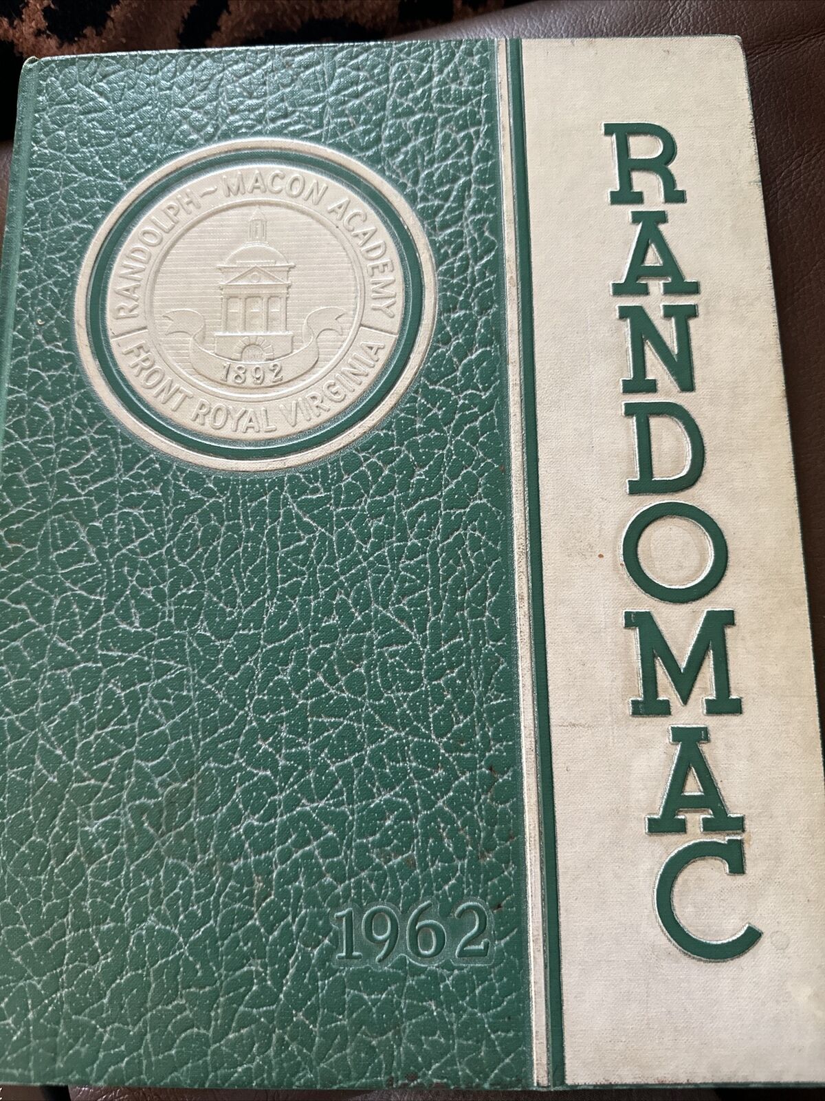 Randolph-Macon Academy 1962 Yearbook. Vintage Yearbook