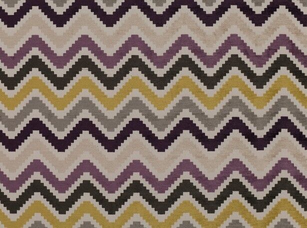 Romo Geometric Chevron Zig Zag Upholstery Fabric- Marlow Mulberry 1.25yd 7626/07