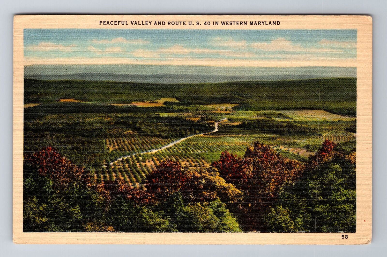 MD-Maryland, Peaceful Valley, c1946 Antique Vintage Souvenir Postcard