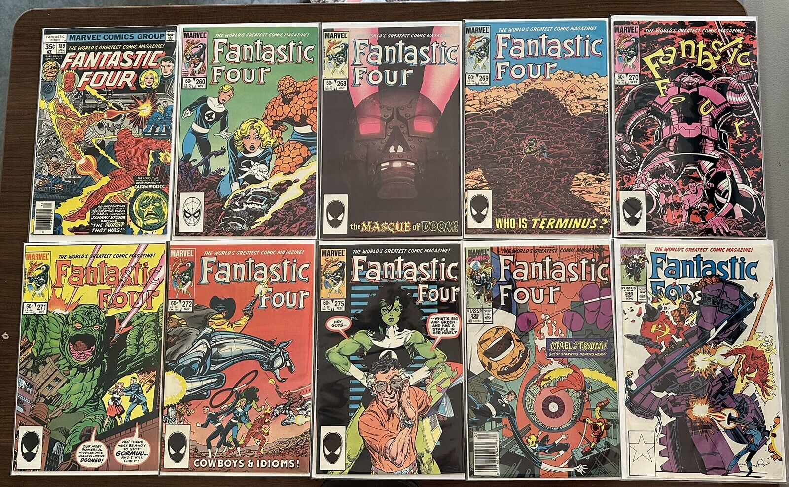 Fantastic Four Comic Lot (10)  2 Key Issues: #189, 260, 268-272, 275, 338, 344