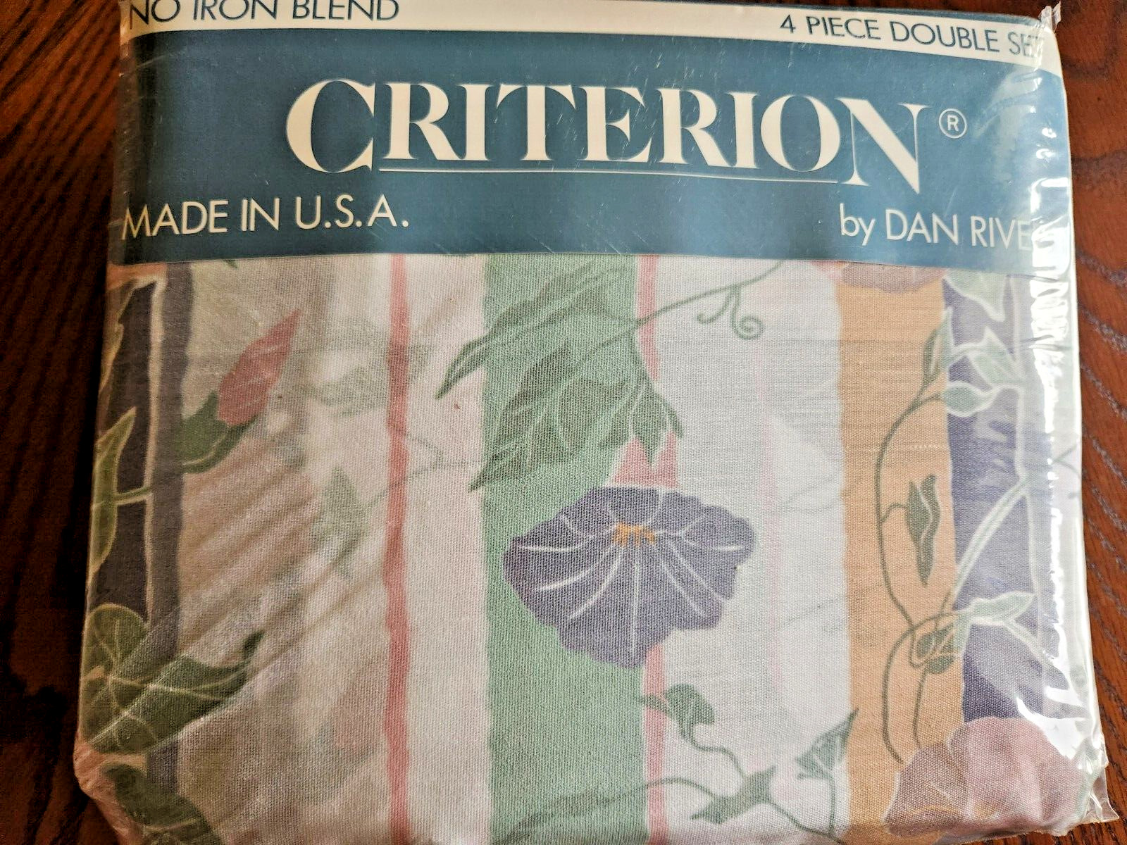 NEW Vtg DAN RIVER Multicolor Pastel Floral 4 Pc DOUBLE Sheet Set Made in USA