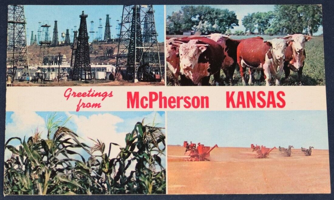 Greetings from McPherson, KS Multi-View Postcard 