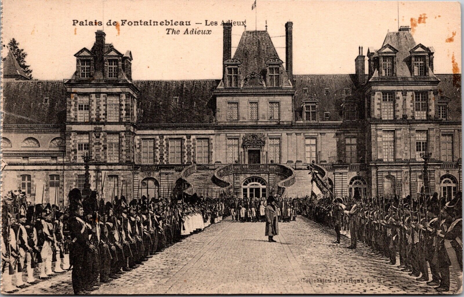 Fontainebleau France Fontainebleau Palace Napoleon's Farewell To Guards Postcard