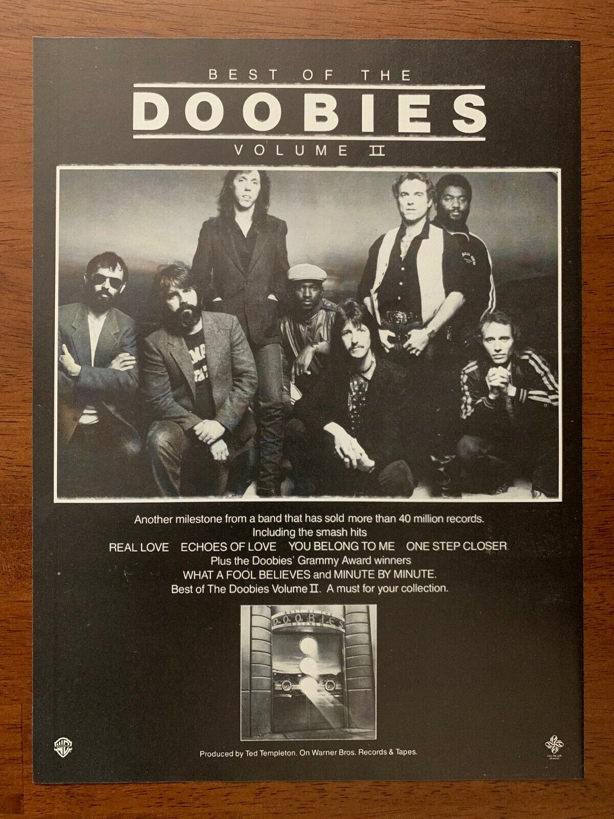 1981 Best of the Doobies Volume II Vintage Print Ad/Poster Doobie Brothers Music