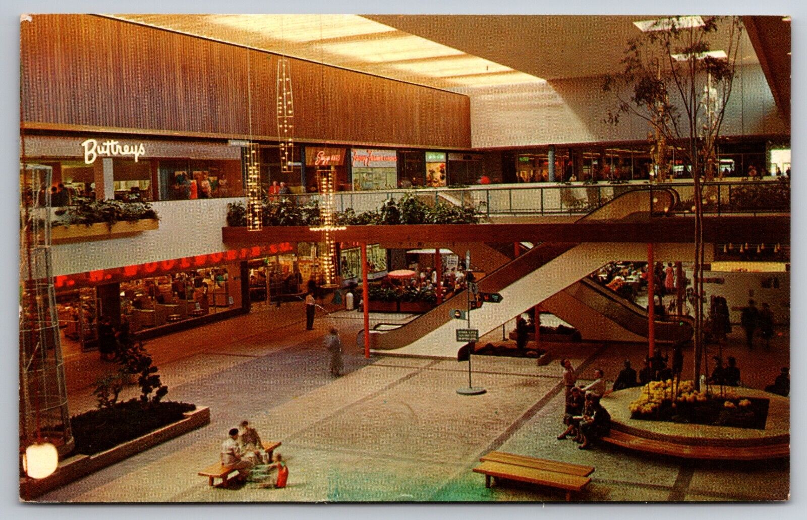Interior Mall Garden Court Southdale Shopping Center Minneapolis Minnesota 1961
