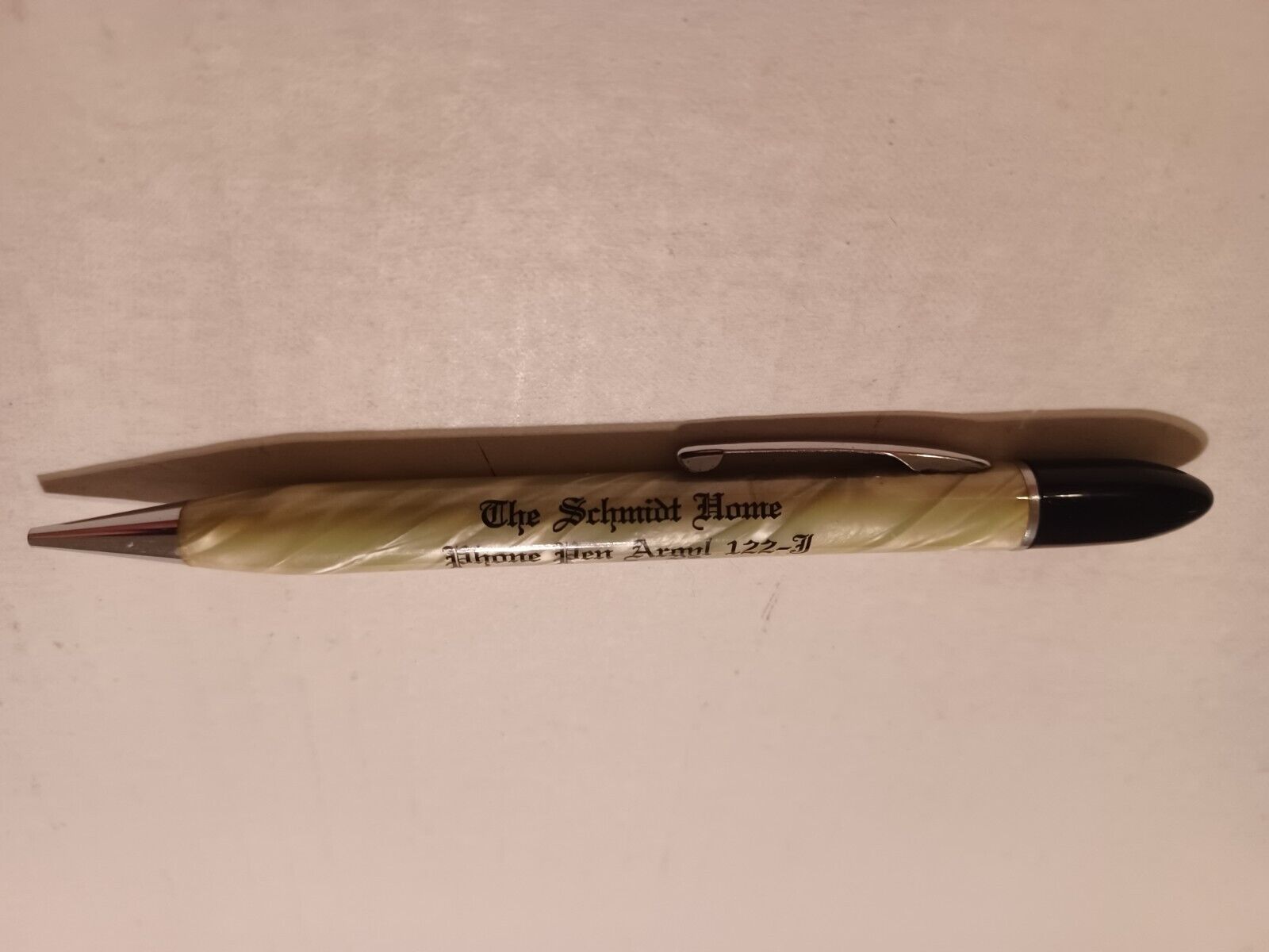 VTG 1940\'S MECHANICAL PENCIL ADVERTISING THE SCHMIDT FUNERAL HOME WIND GAP, PA.