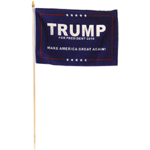 Lot 4 Trump 12x18 Inch Stick Flag 2016 Make America Great Again Donald President