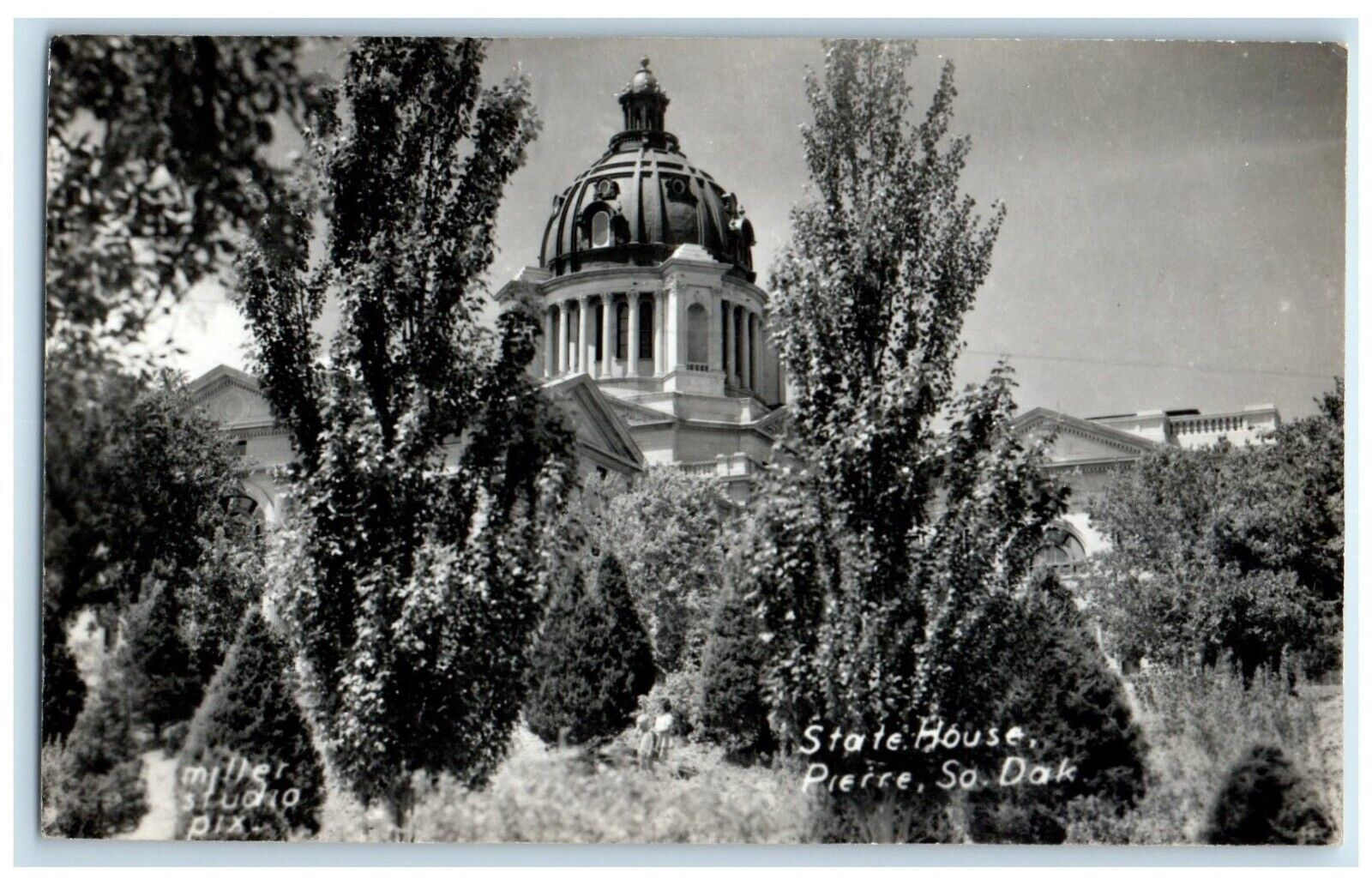 1950 State House Buildig Pierre South Dakota SD RPPC Photo Vintage Postcard