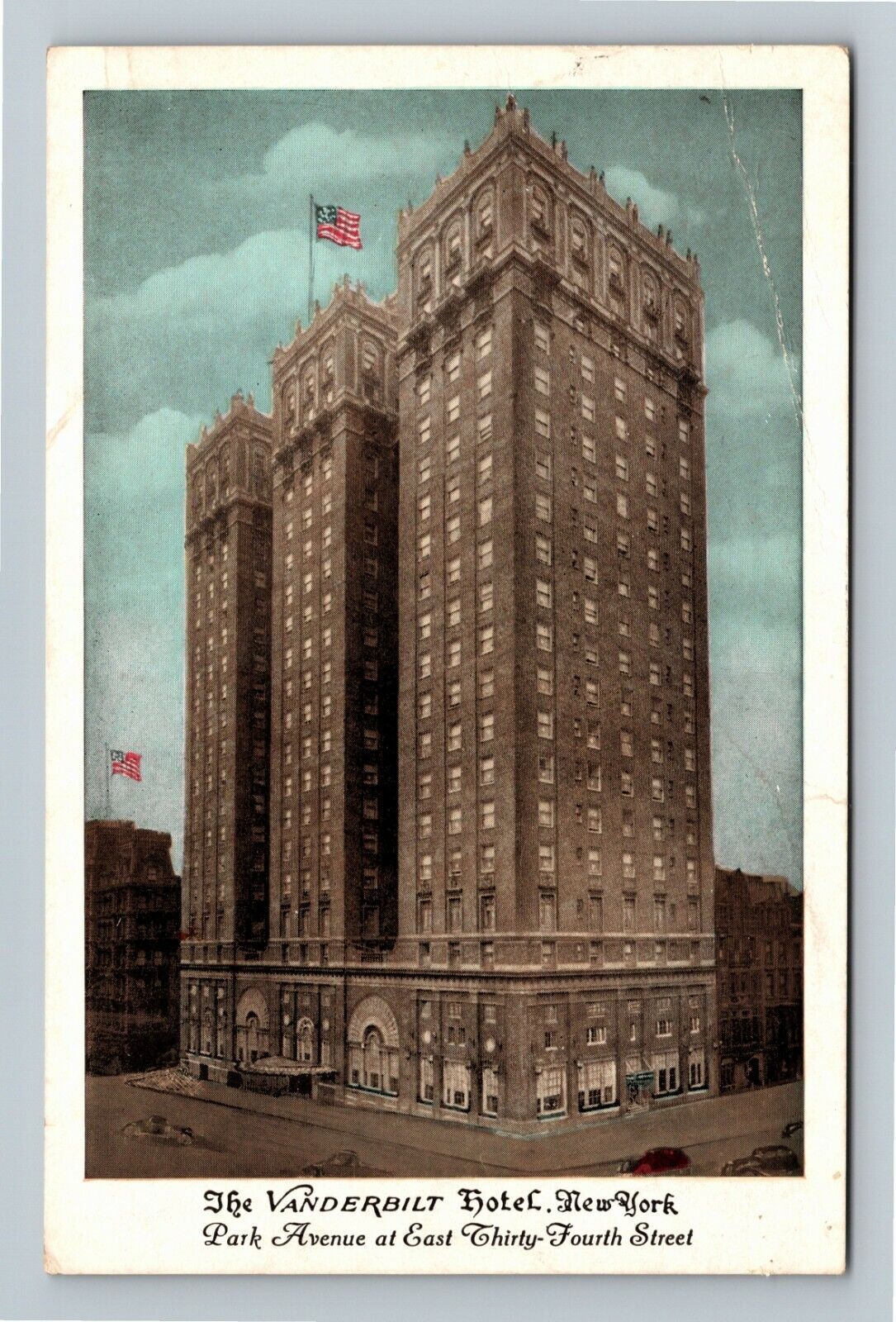 New York City NY, The Vanderbilt Hotel, Park Avenue, c1943 Vintage Postcard