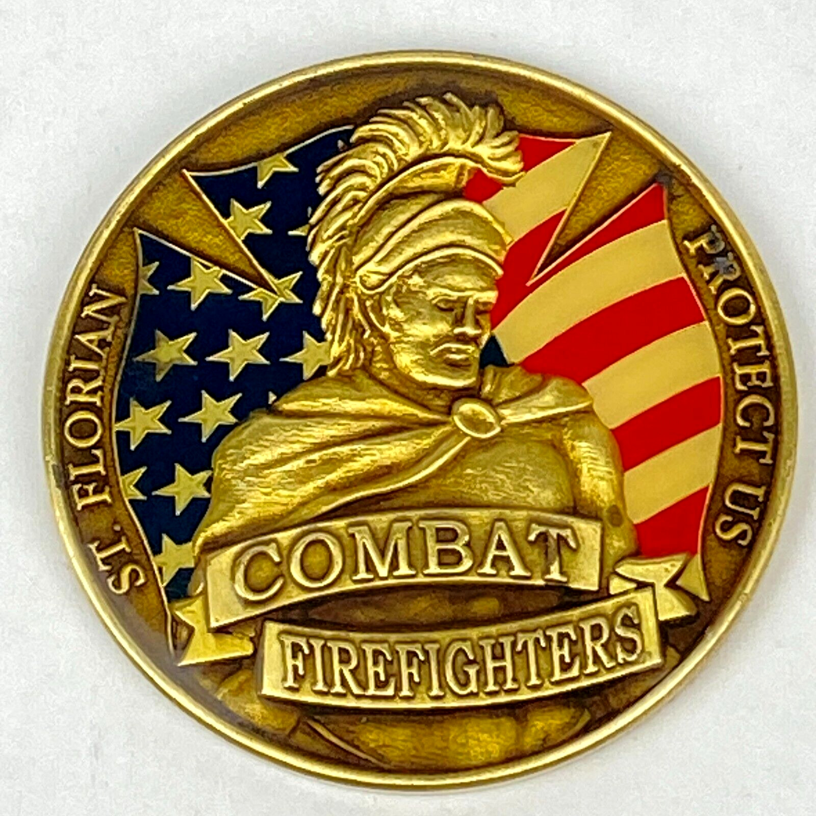 Combat Firefighters St. Florian Operation Iraqi Freedom Kalsu Challenge Coin VTG