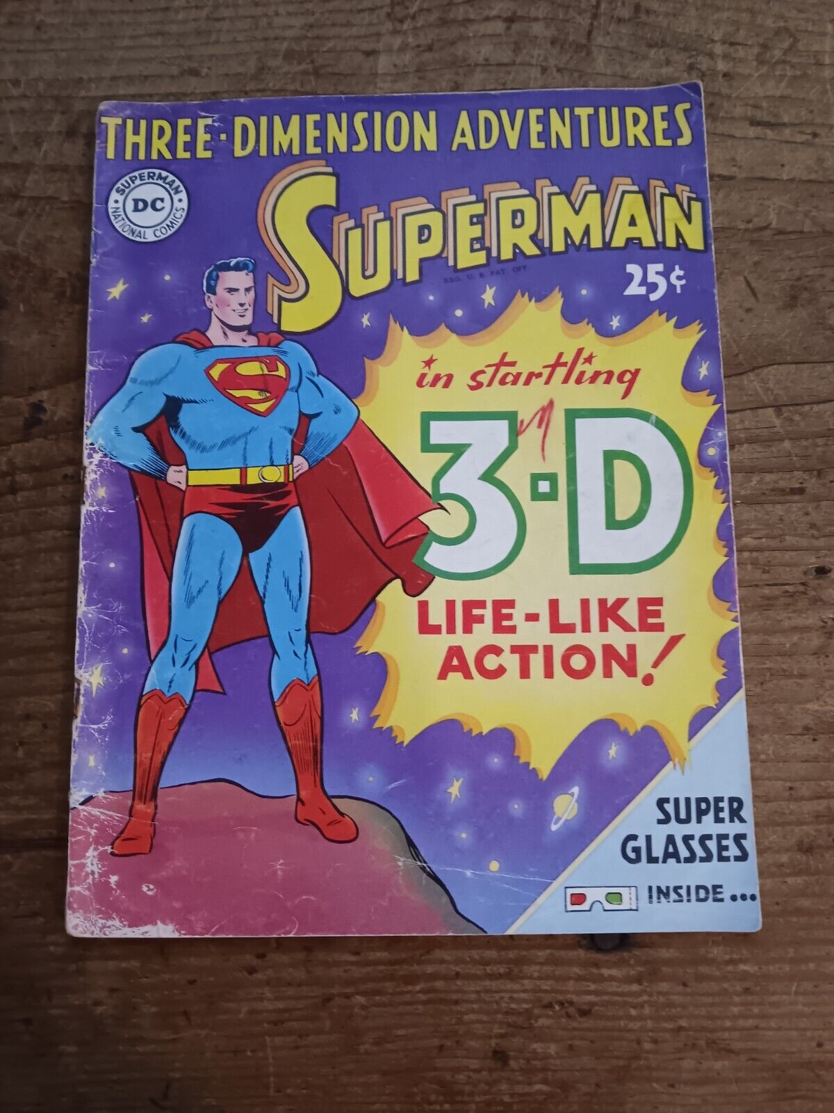 Superman Three-Dimension Adventures 1953 DC Golden Age Comic Book Origin Story