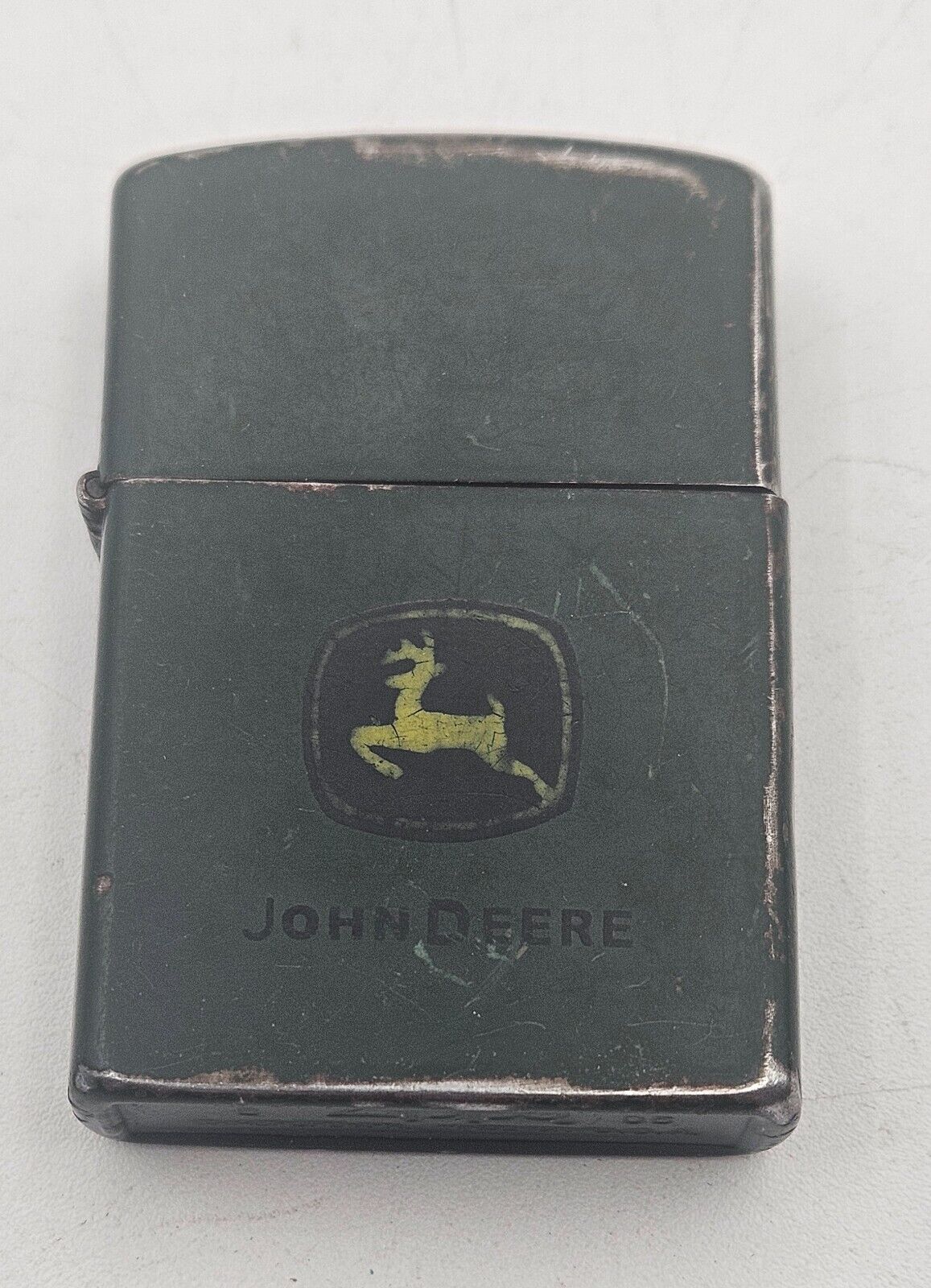 Vtg Green John Deere Logo Zippo Lighter (Non-Working)