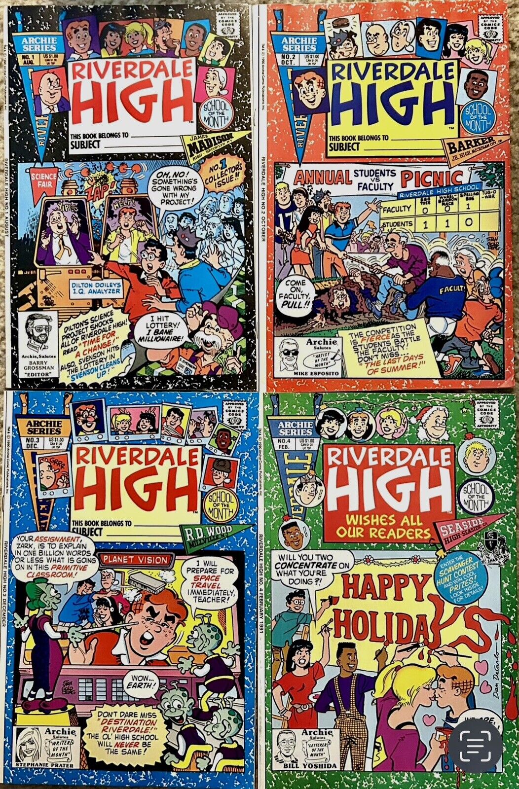 Riverdale High 1 2 3 4 5 6 7 8 (1990-91) Archie Comics Complete Series