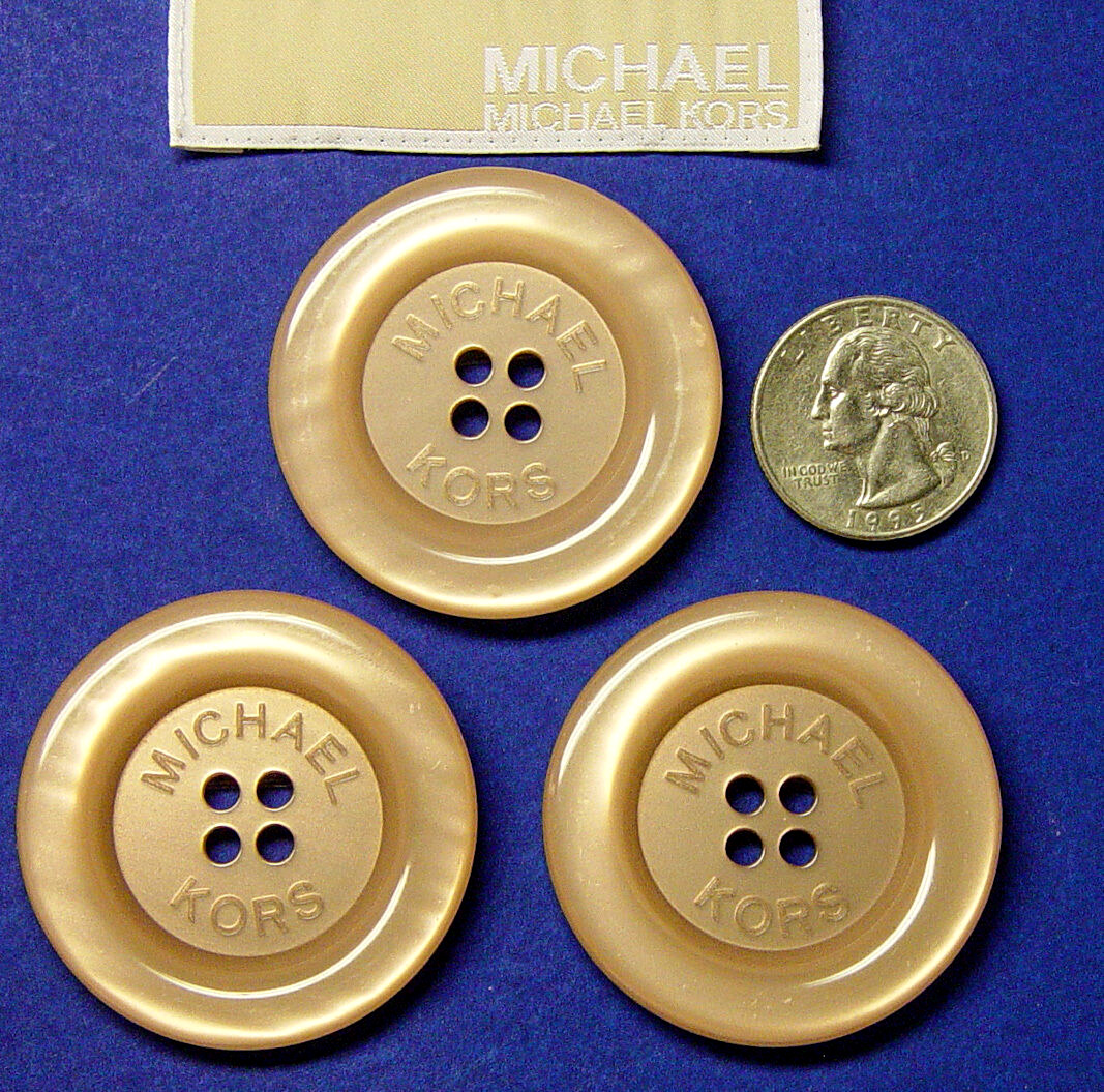 MICHAEL KORS Replacement buttons 3pcs beige extra large 1 3/4\
