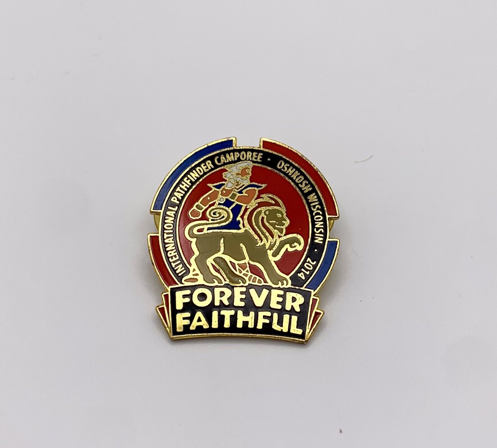 Forever Faithful Pathfinder Camporee Pin 2014 Oshkosh WI