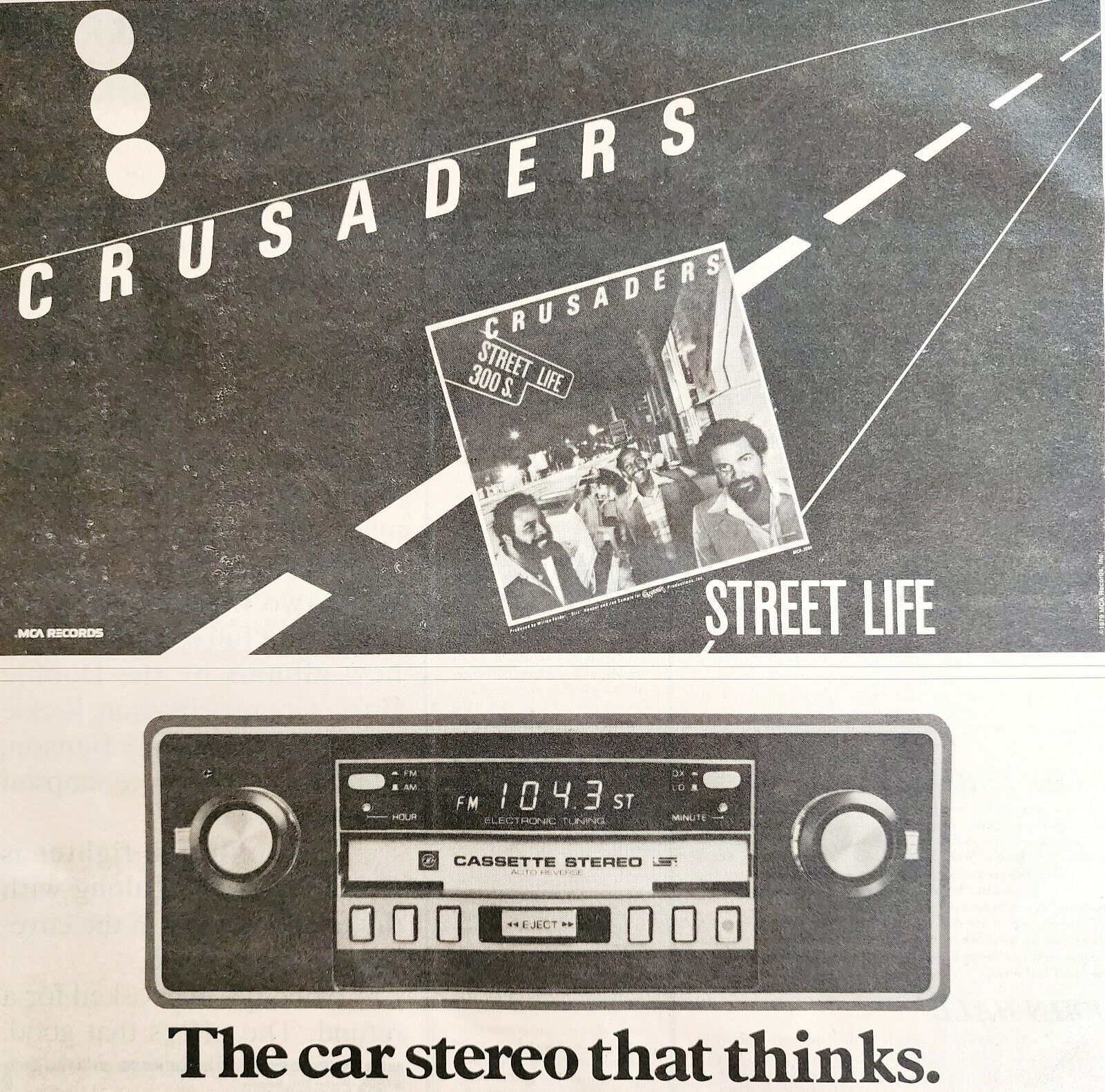 Crusaders Street Life Album 1979 Advertisement Fujitsu Ten Car Stereo DWJJ1