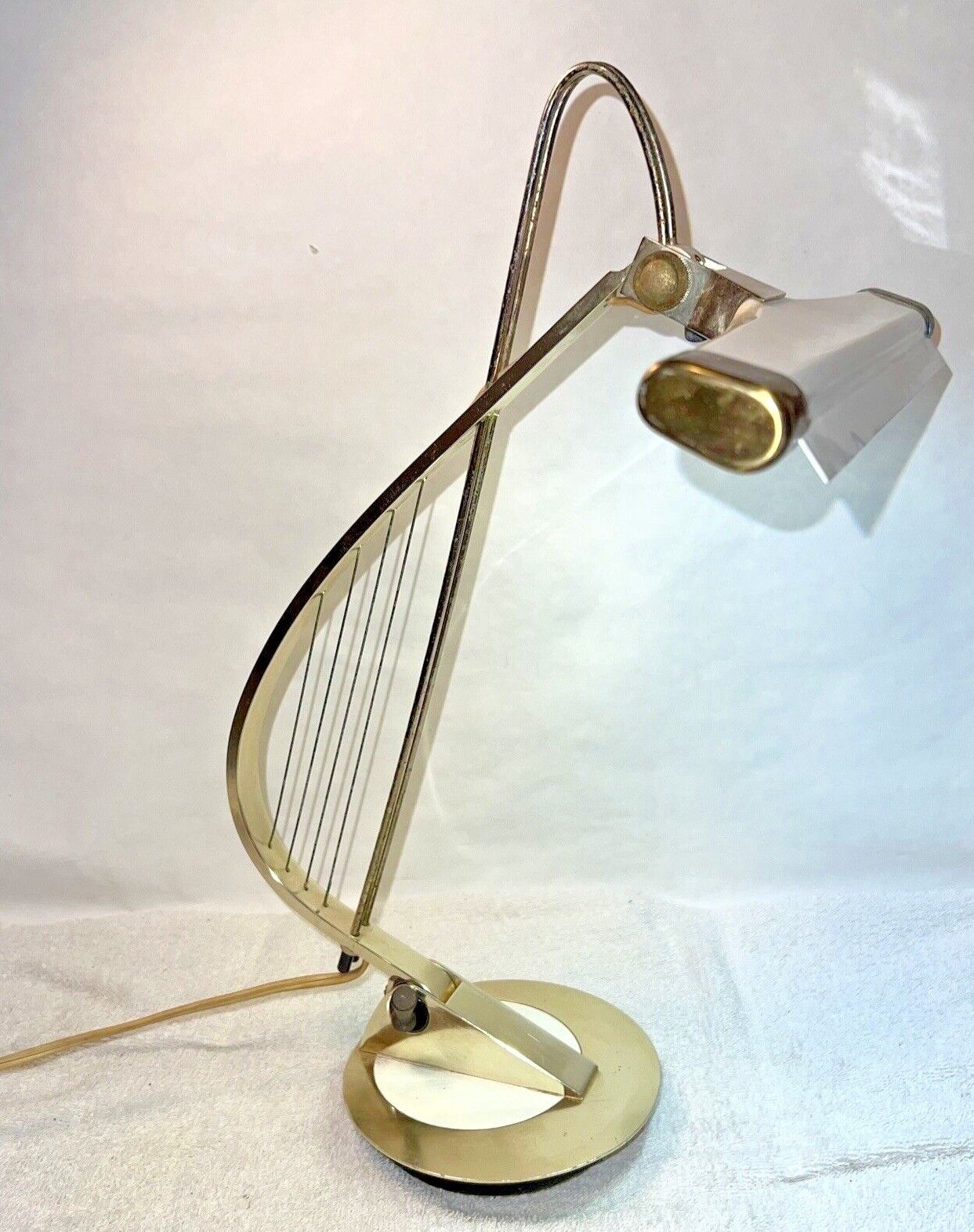Cool vintage Cannon Harp Piano Desk Lamp Mid Century Modern as seen on Mad Men