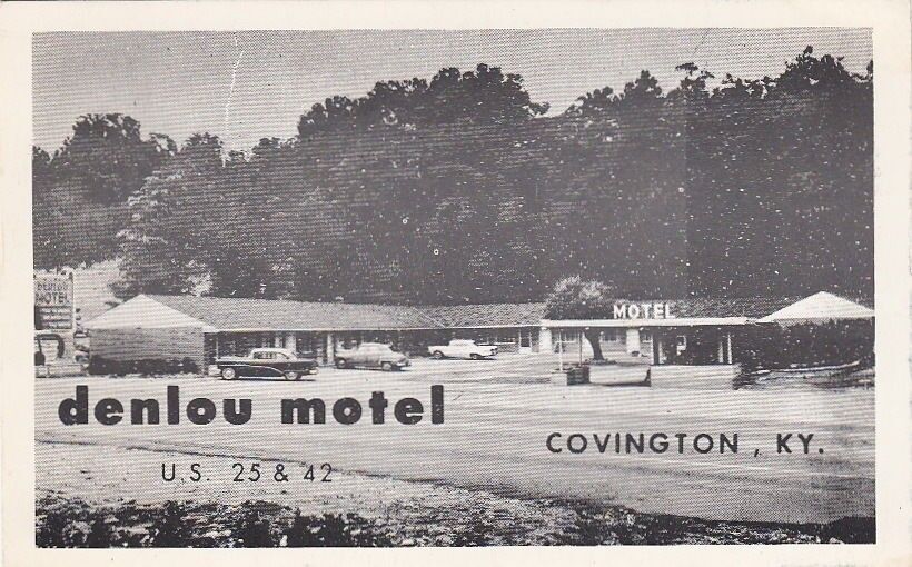  Postcard Denlou Motel Covington KY 