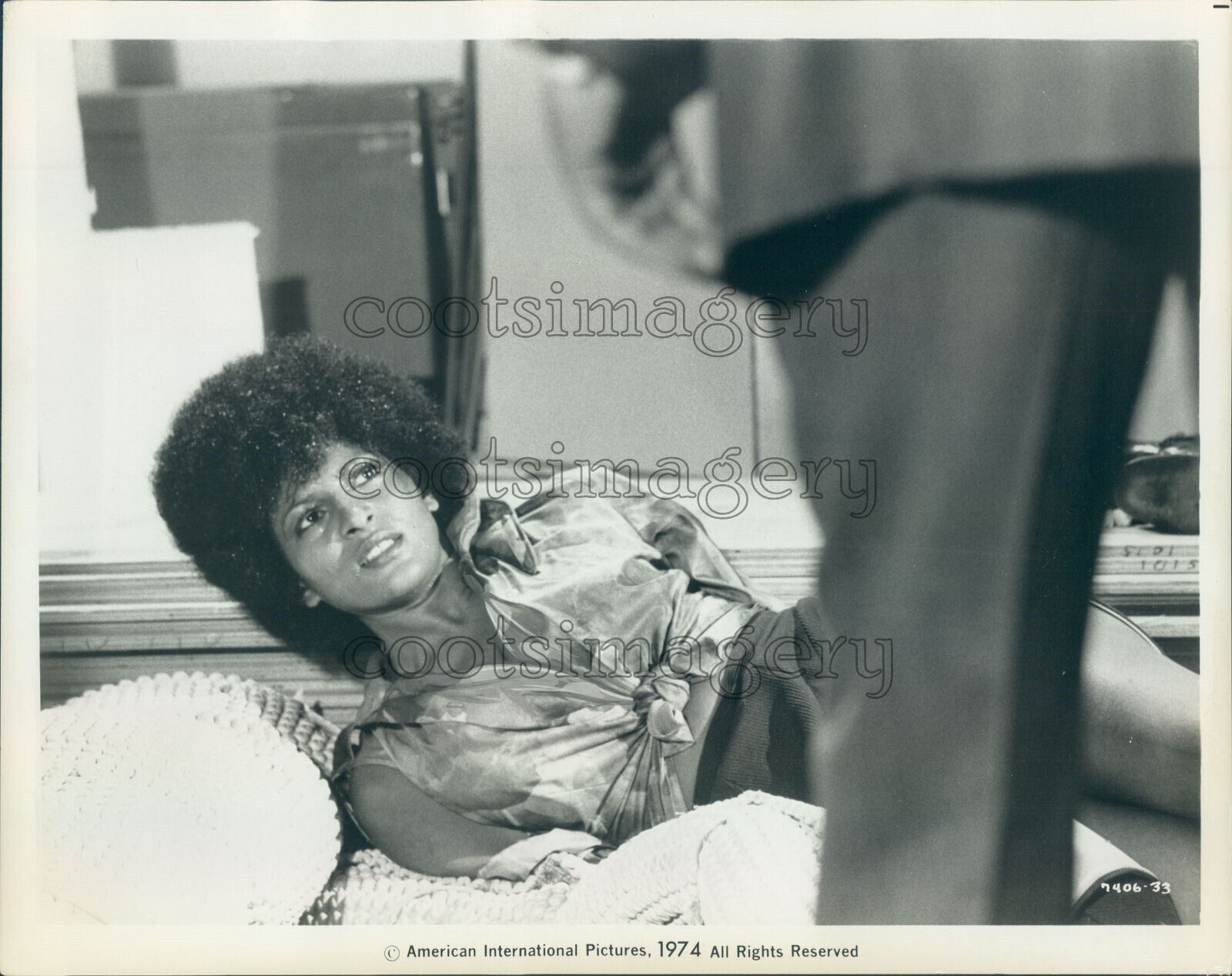 1974 Press Photo Actress Pam Grier 1970s Blaxploitation Foxy Brown