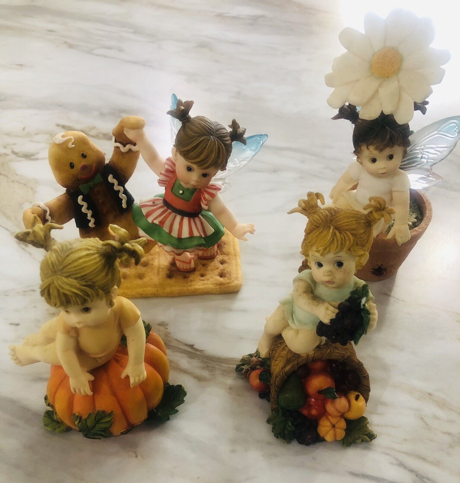 Lot Of (4) Little Kitchen Fairies Collection