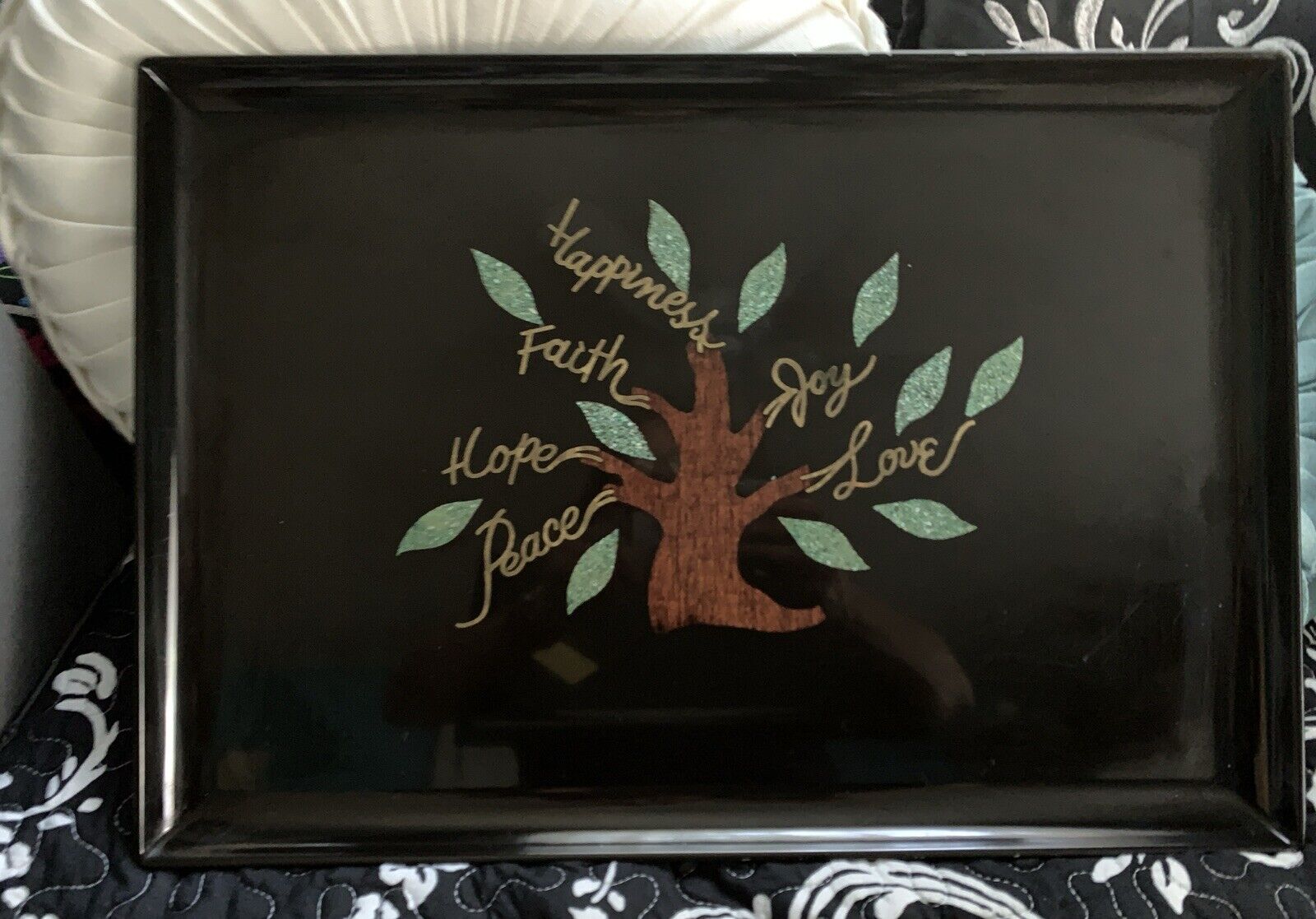 Vintage Couroc Tray Tree of Life  Large 18” X 12.5”