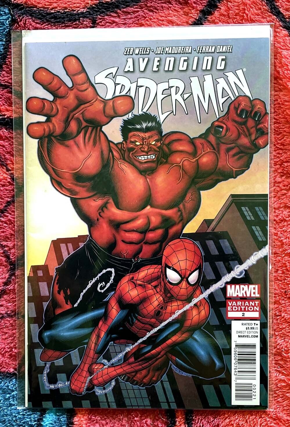 Avenging Spider-Man #2 Variant NM  Red Hulk