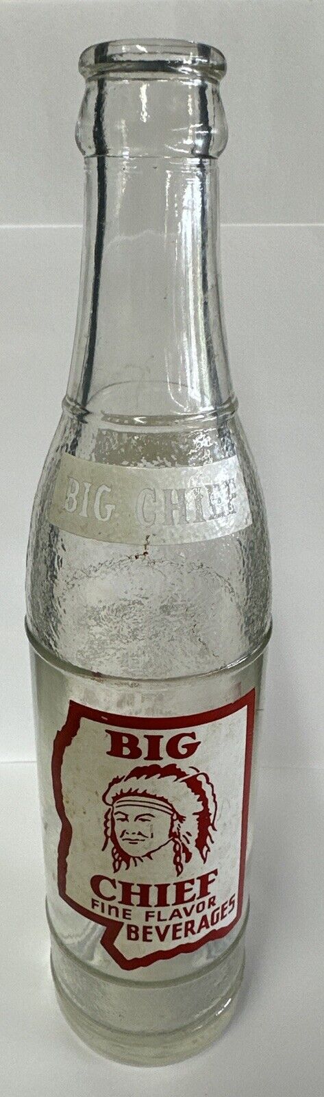 VINTAGE RARE BIG CHIEF INDIAN ( VICKSBURG MISSISSIPPI ) SODA BOTTLE Coca Cola Co