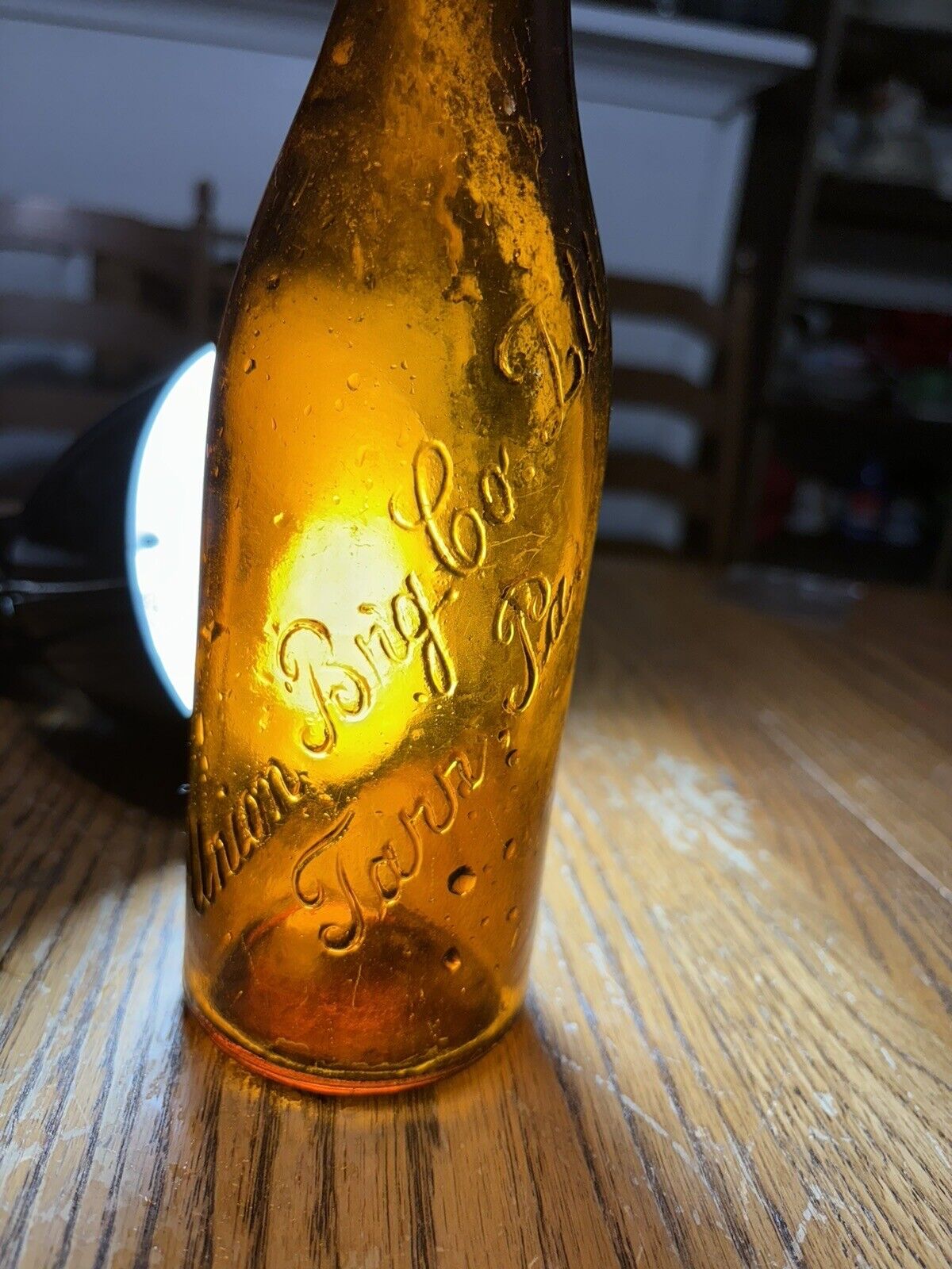RARE UNION BREWING CO. LTD. TARRS, PA., EMBOSSED PRE-PRO Champagne  BEER BOTTLE