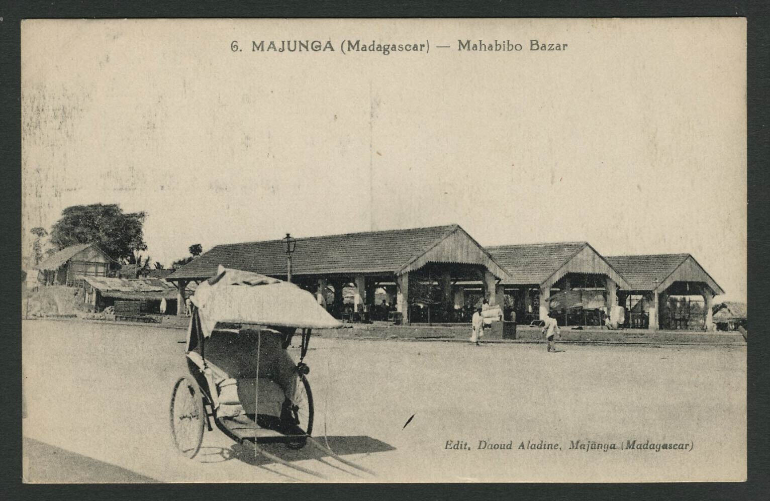 Majunga Mahajanga Madagascar: 1910s Postcard MAHABIBO BAZAR BAZAAR Marketplace