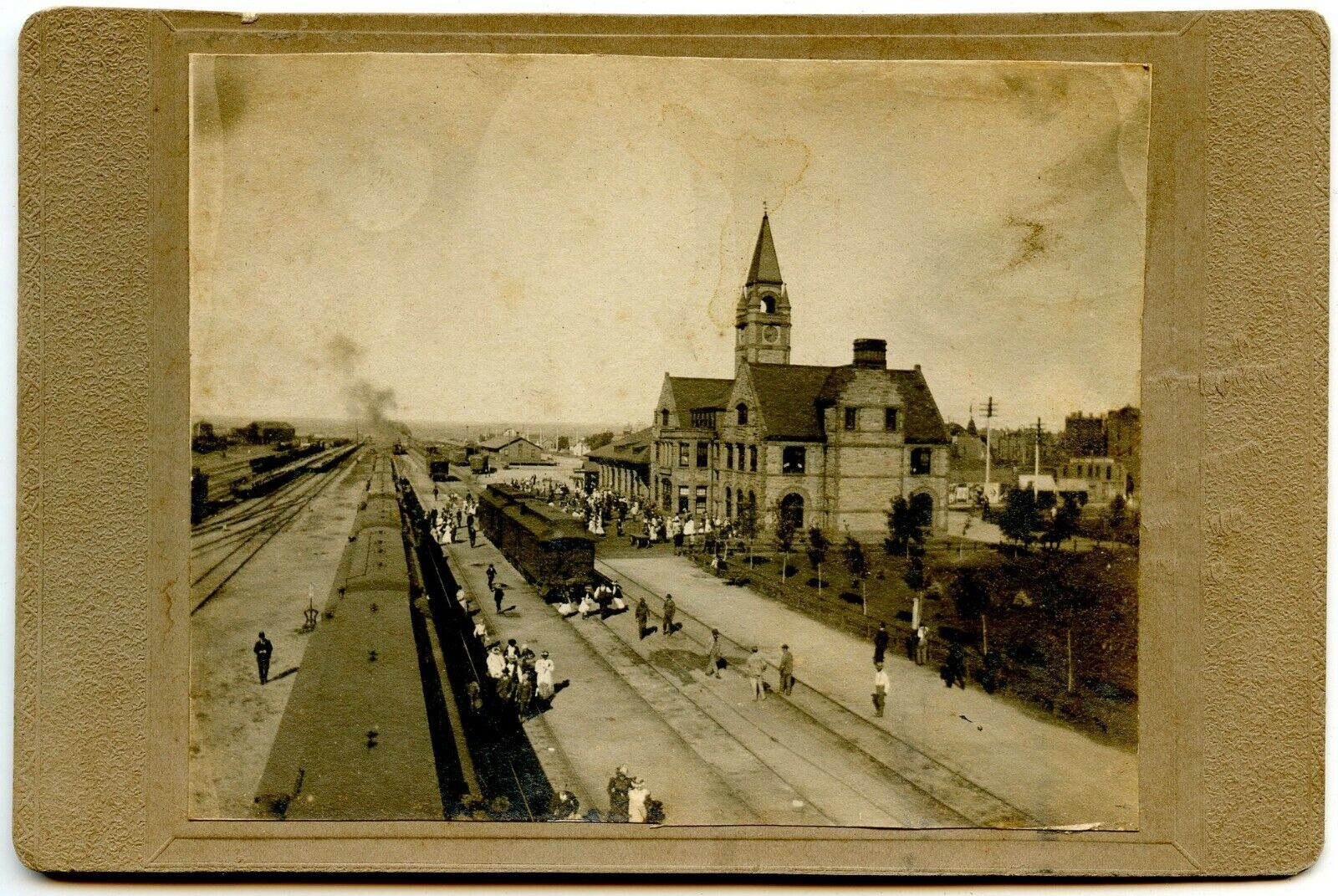Train Station, Railroad Train Vintage Photo