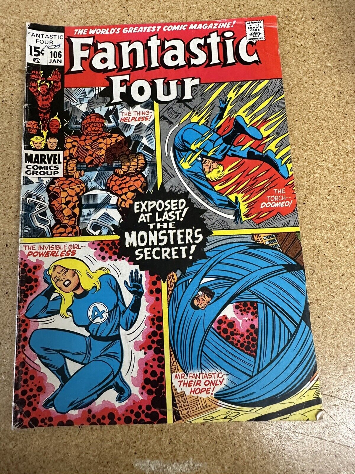 Fantastic Four #106 (Jan 1971, Marvel) Stan Lee John Romita Jack Kirby