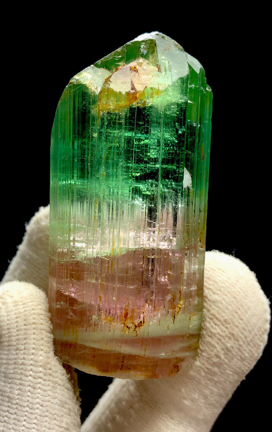 42.5 Grm Top Quality Bi Colour Tourmaline Crystal From Jaba Afghanistan