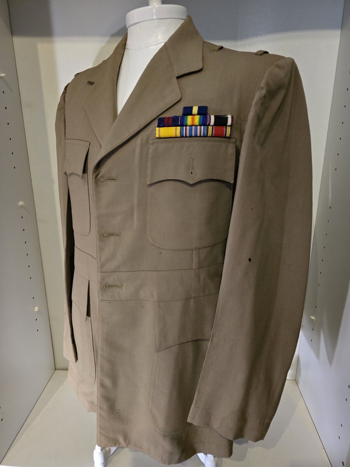 WWII Navy Captain Or Admirals Uniform With Sewn 1/2\
