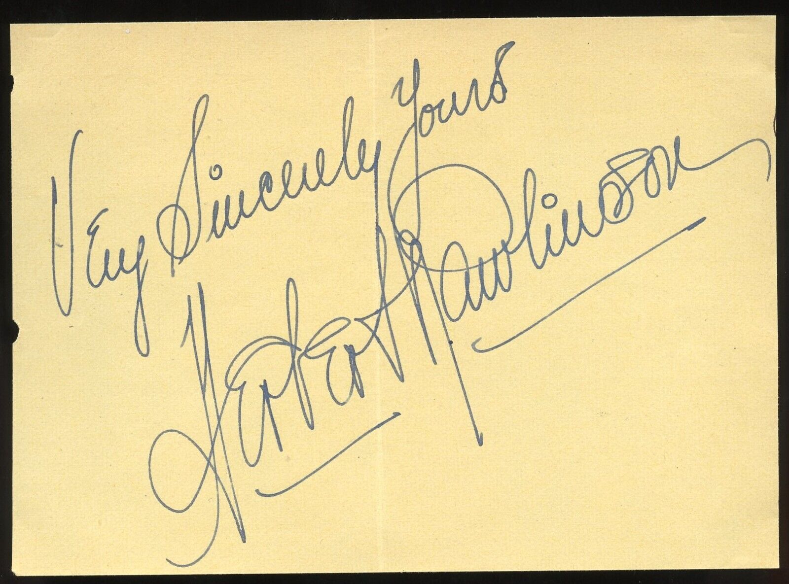 Herbert Rawlinson d1953 signed autograph 4x5 Cut American Actor Radio Film & TV