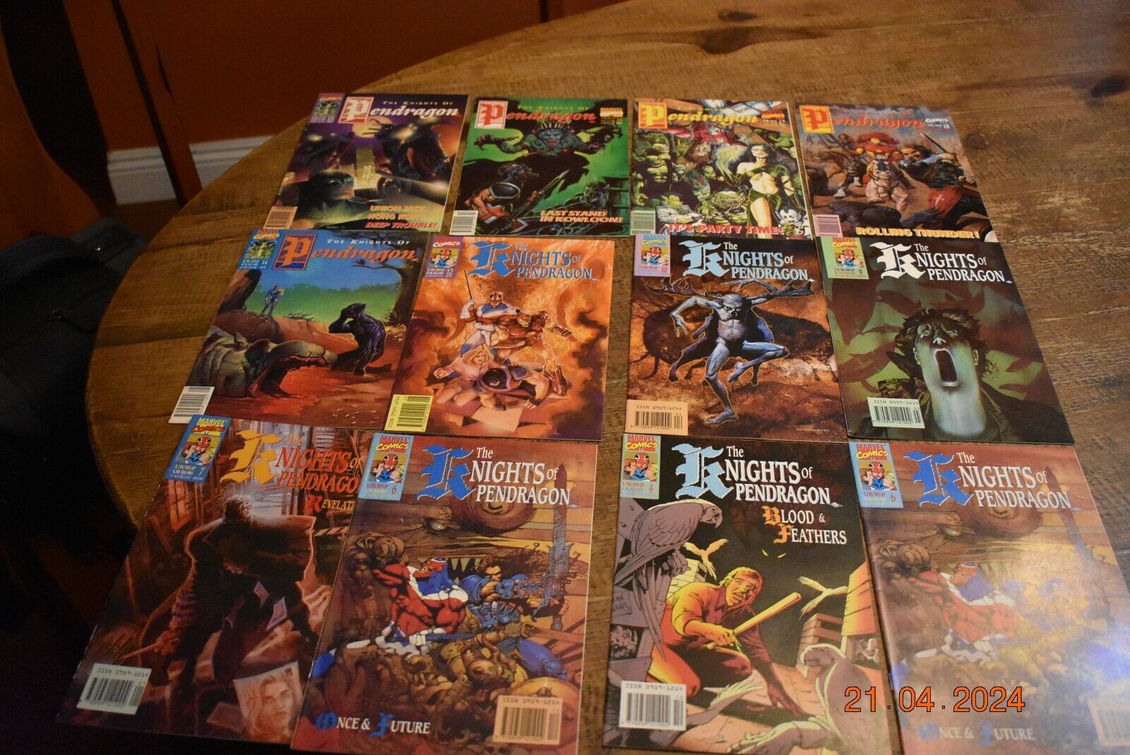 Knights of Pendragon #4,6,6,7,9,10,12,14-18 lot of 12 Marvel comics,1990\'s, vf