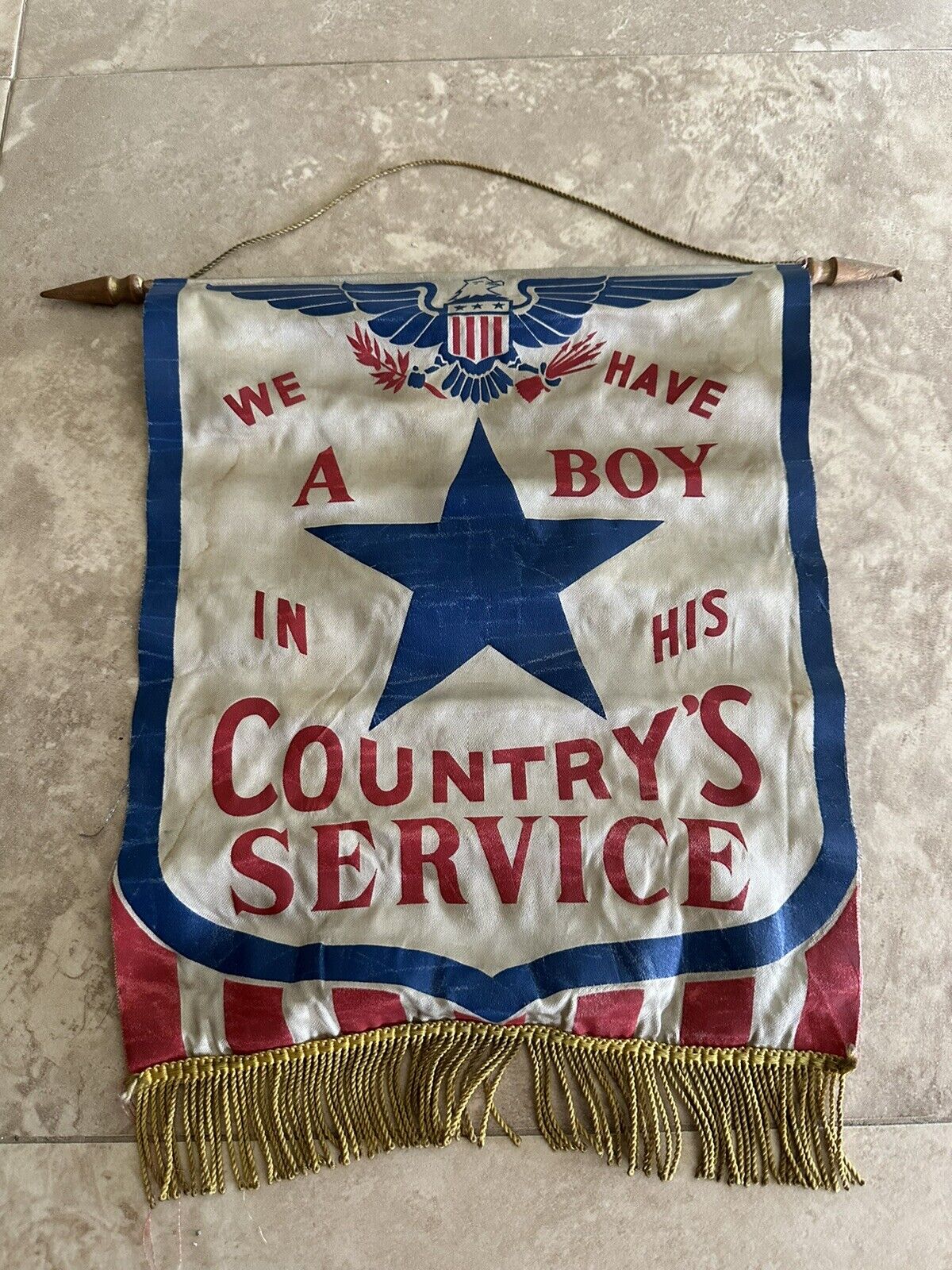 WWII Original U.S. Service Banner