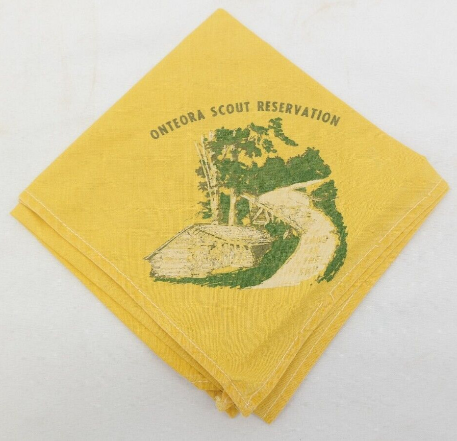 Vintage Onteora Scout Reservation Neckerchief Yellow    AL