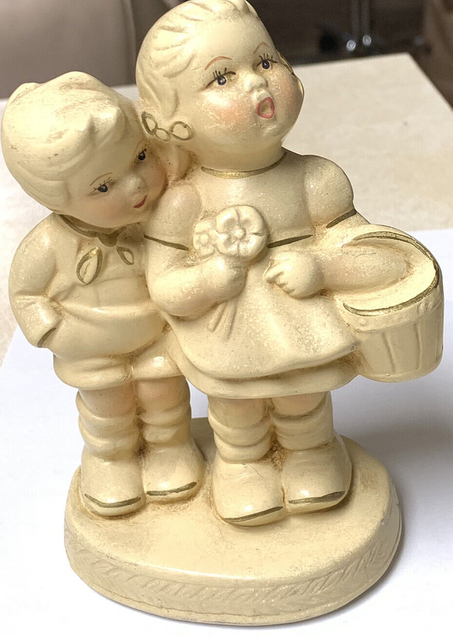 Vintage Coventry ware boy and girl ivory colored Figures 1950.               32