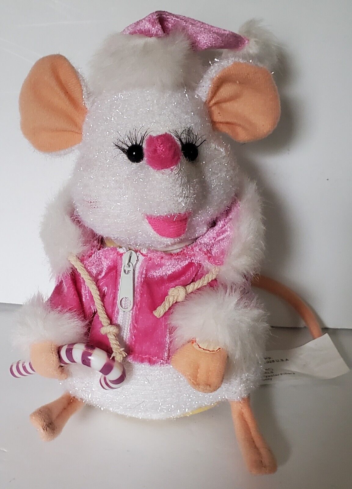 Gemmy Vintage Christmas Holiday Singing Dancing Mouse - Tested Works - EUC