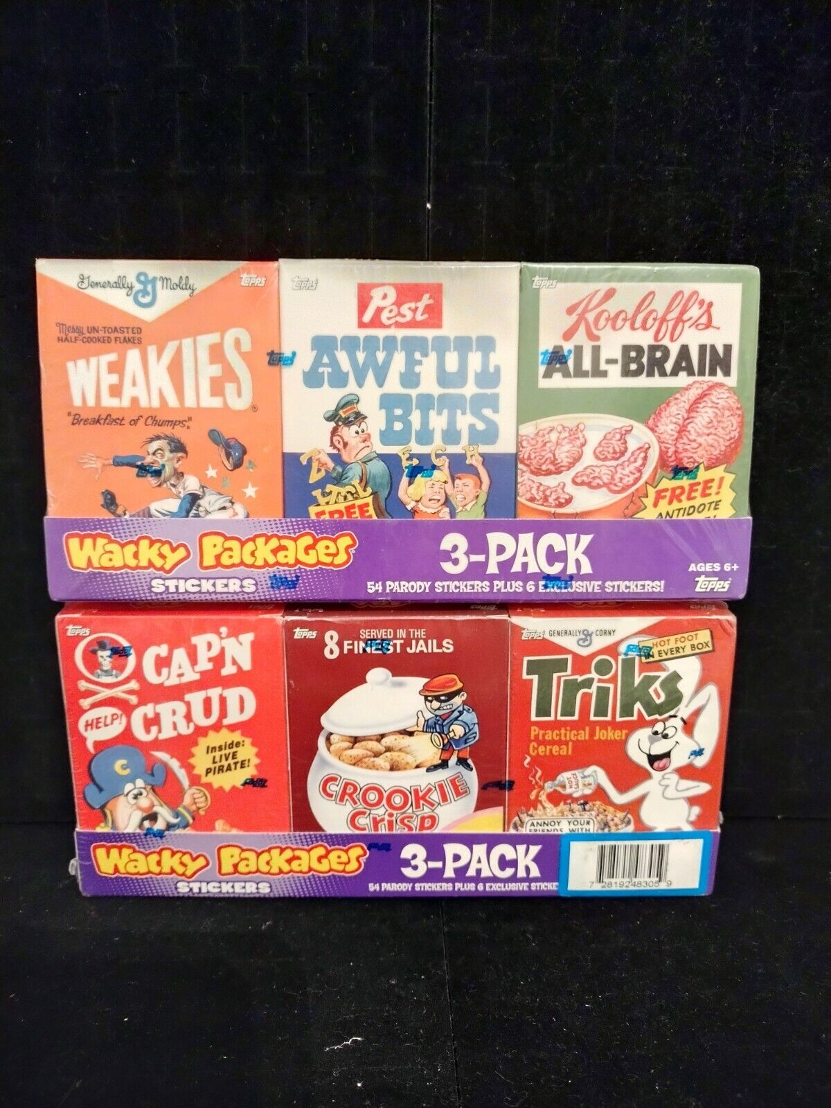 2010 Topps Wacky Packages Set of 6 Cereal Boxes ANS7 Sealed 