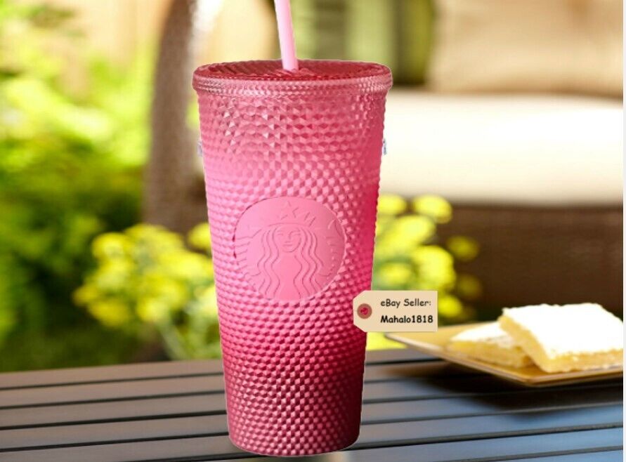 NEW 2023 Pink Waxberry Gradient Starbucks Studded Tumbler Venti 24oz NWT