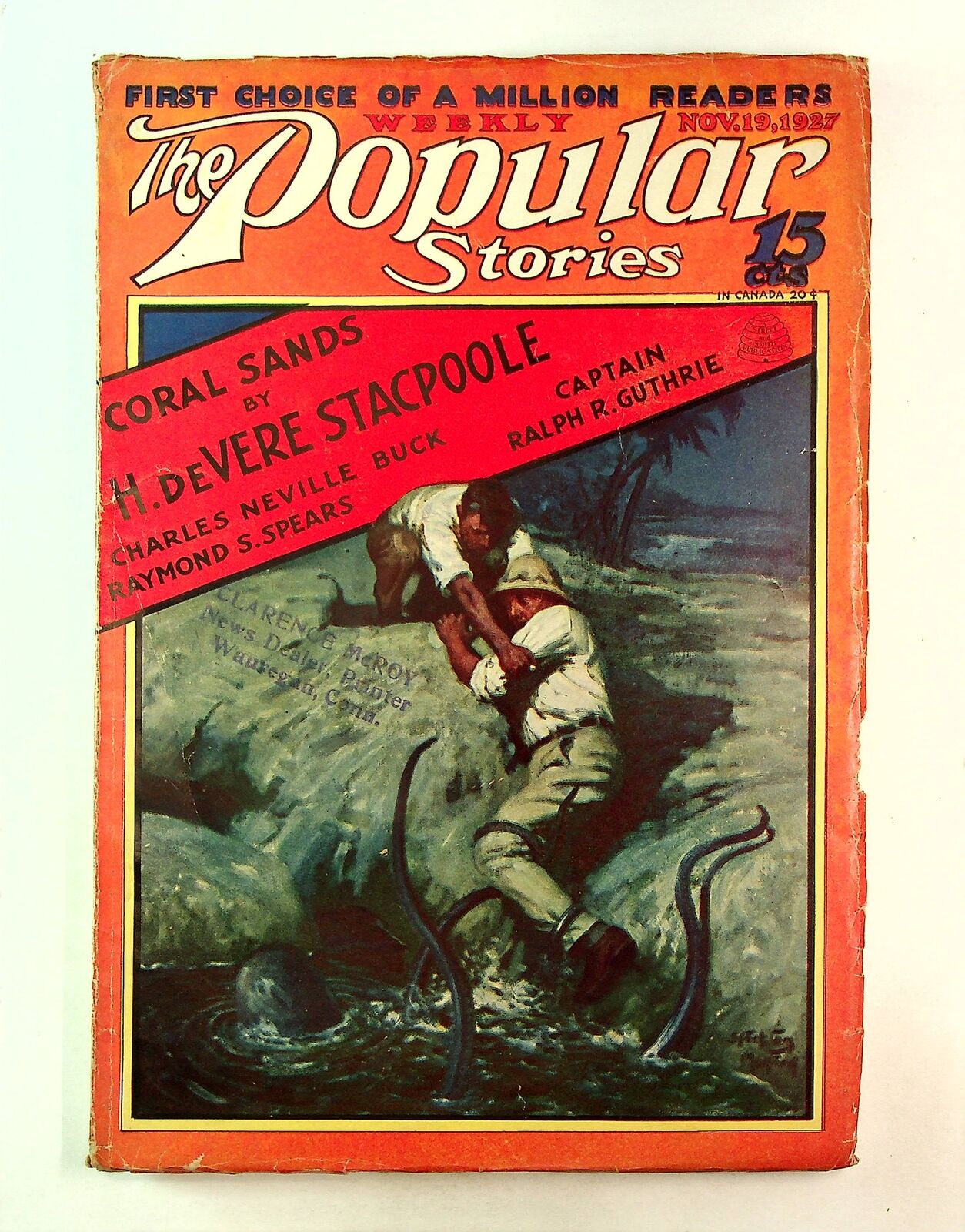 Popular Magazine Pulp Nov 19 1927 Vol. 87 #1 VG